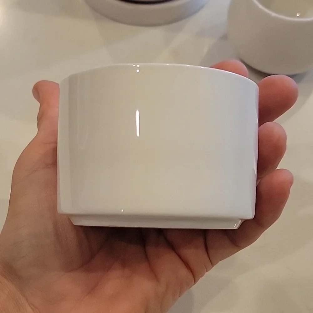 Pottery Barn Modern White Ceramic Planter Set